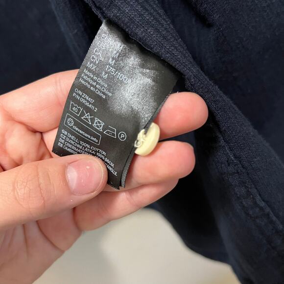 H&M Blue Corduroy Button Front Shacket Shirt Jacket Size Medium Unisex Fit - Picture 6 of 7